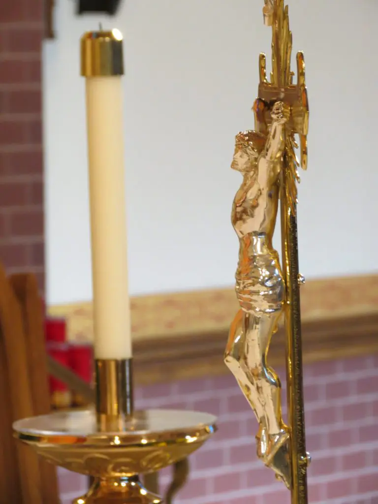 jesus statue and candle